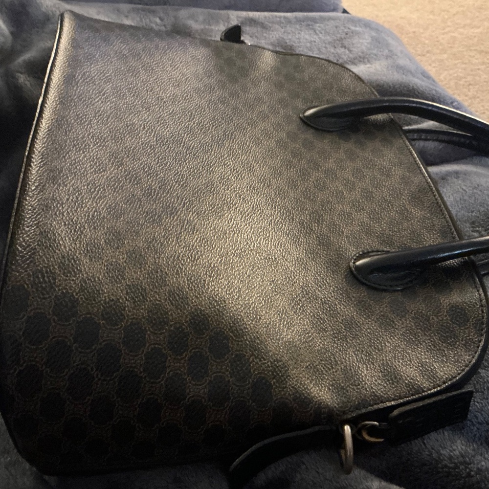 CELINE Macadam 2‑Way Handbag – Vintage PVC & Leather – Authentic - Picture 11 of 12